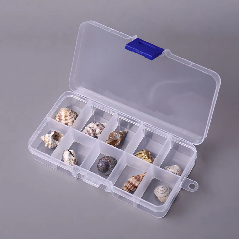 

New 10 Compartments Removable Storage Box Transparent Bait Square Hook Box Bait Fish Accessories Flying Fishing Tackle Box
