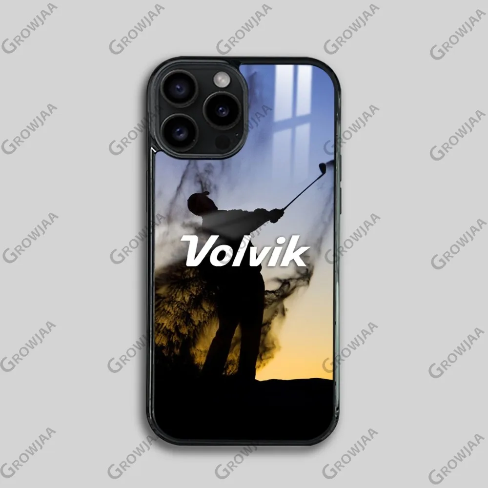 V-VolvikS Golf Luxury Phone Case For IPhone 16 15 14 13 12 11 Pro Max Plus Mini Magsafe Mirror Wireless Magnetic Cover