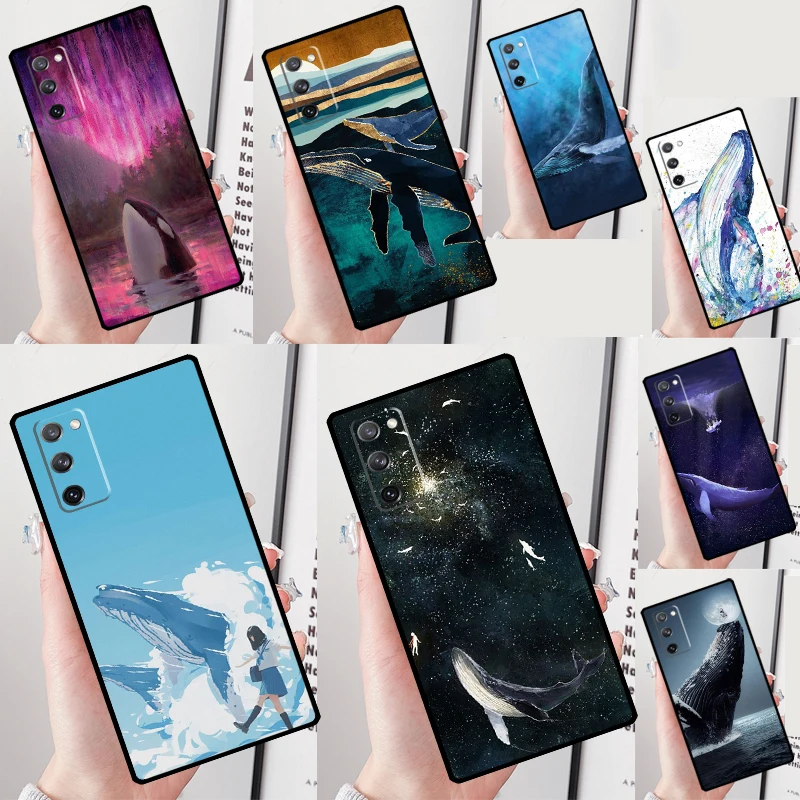 Фото Чехол Whale Fish Wave Sea для Samsung Galaxy S21 S22 S23 Ultra S20 FE Note 20 Ultra S8 S9 S10 Note 10 Plus Cover №1