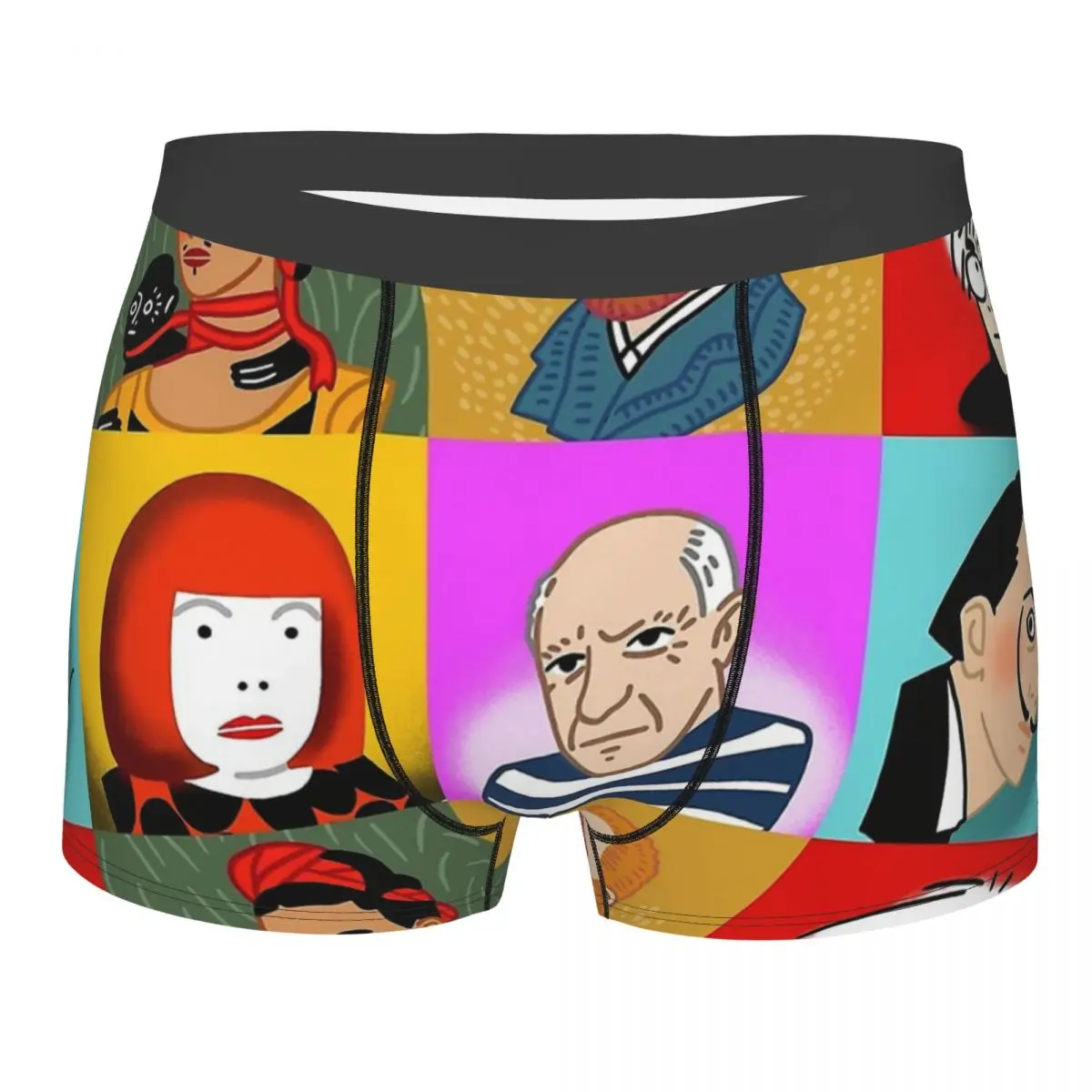 

Мужские трусы-боксеры знаменитостей, винтажные трусы с забавным изображением Пабло Пикассо, высококачественные шорты с принтом, подарки на день рождения