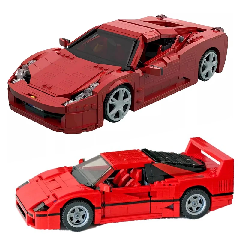 Bricklink иконы MOC технический автомобиль Ferraried 458 Italia и 10248 F40 мод наборы креативные