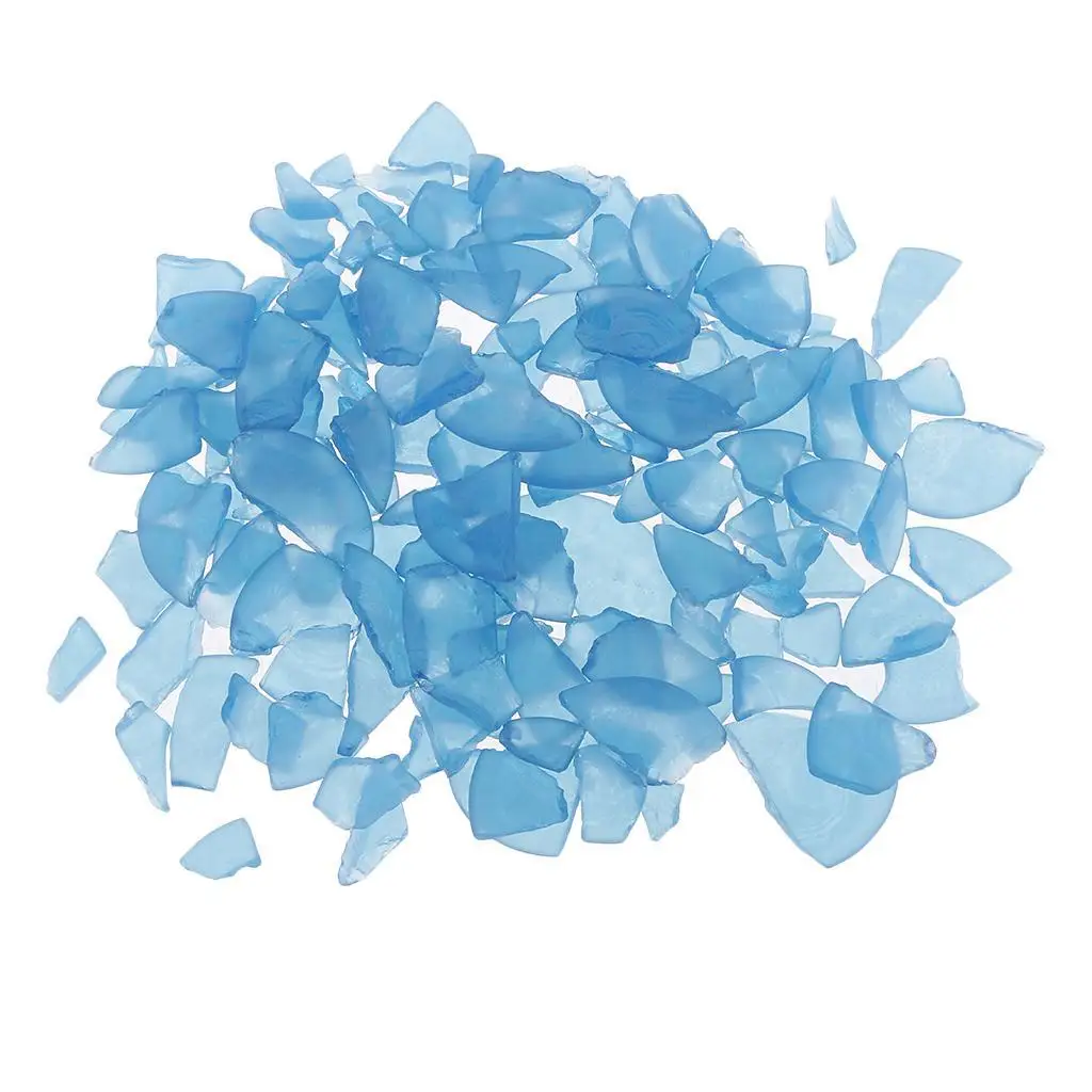 

500g Colored Decorative Seal Glass Mosaic Jewelry DIY Crafts ocean blue