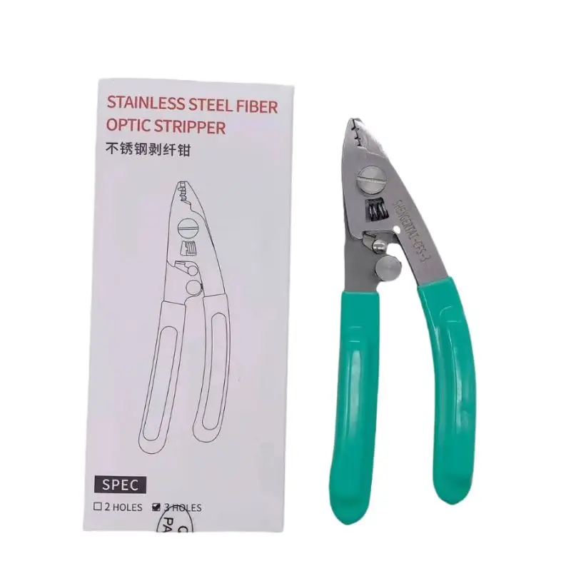 Handheld TAWAA KS-K2 with 3 Holes Fiber Stripper Fiber Optic Kevlar Scissors Fiber Optic Kevalr Cutter Stainless Steel Scissors