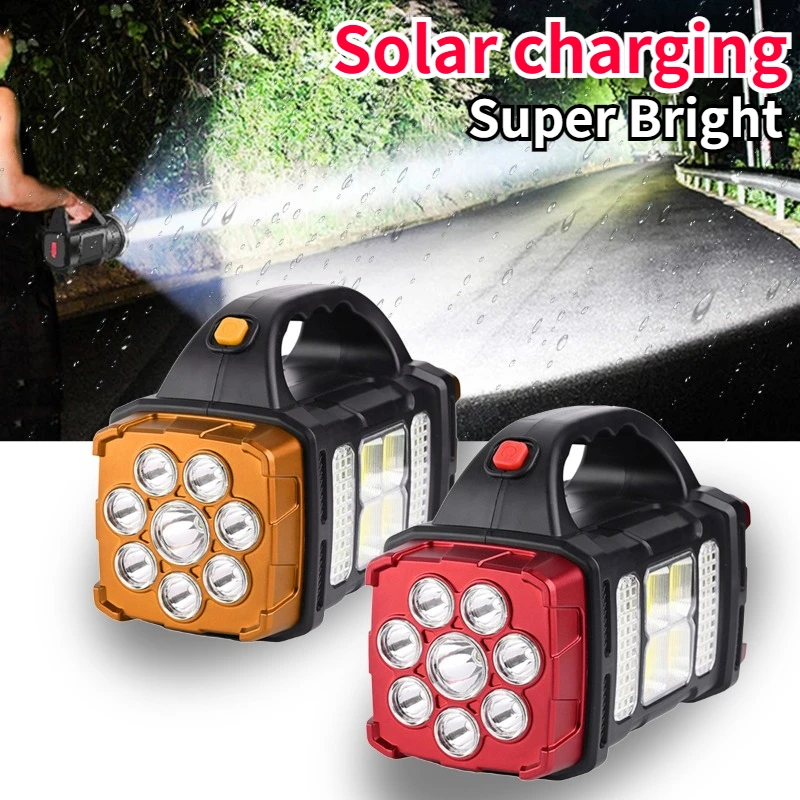 

Portable Solar Lanterns Powerful COB Torch Light USB Rechargeable Outdoor Camping Lamp Emergency Handheld Flashlight Waterproof