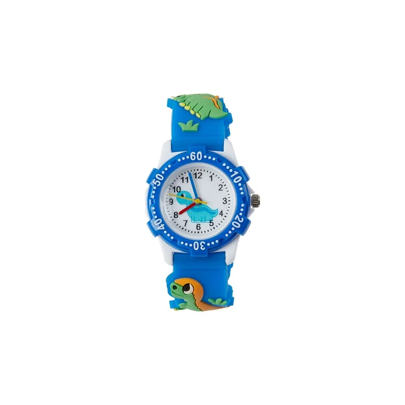 3D dinosaur plastic silicone cartoon waterproof children's watch