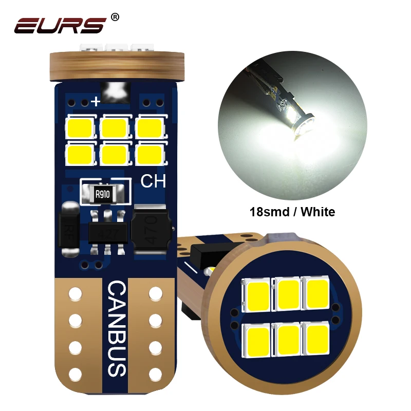 

Лампы для автомобильных ламп LED Led W5W T10 501 194 2016 18SMD Canbus габаритные огни купол для Чтения номерного знака 12 В, 2 шт.