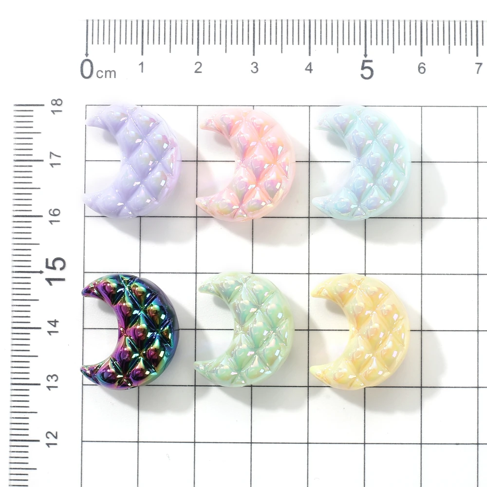 20 шт. разноцветные бусины в форме Луны