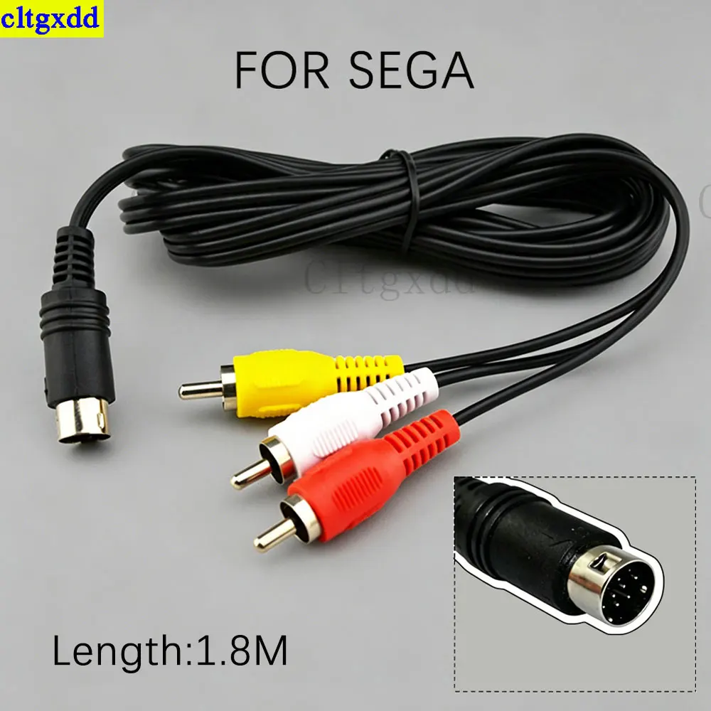 Фото cltgxdd 1 шт. для SEGA Mega Drive 2 Genesis 2 и Mega Drive 3 Genesis 3 с высококачественным AV-кабелем, 9-контактным аудио- и видеокабелем №1