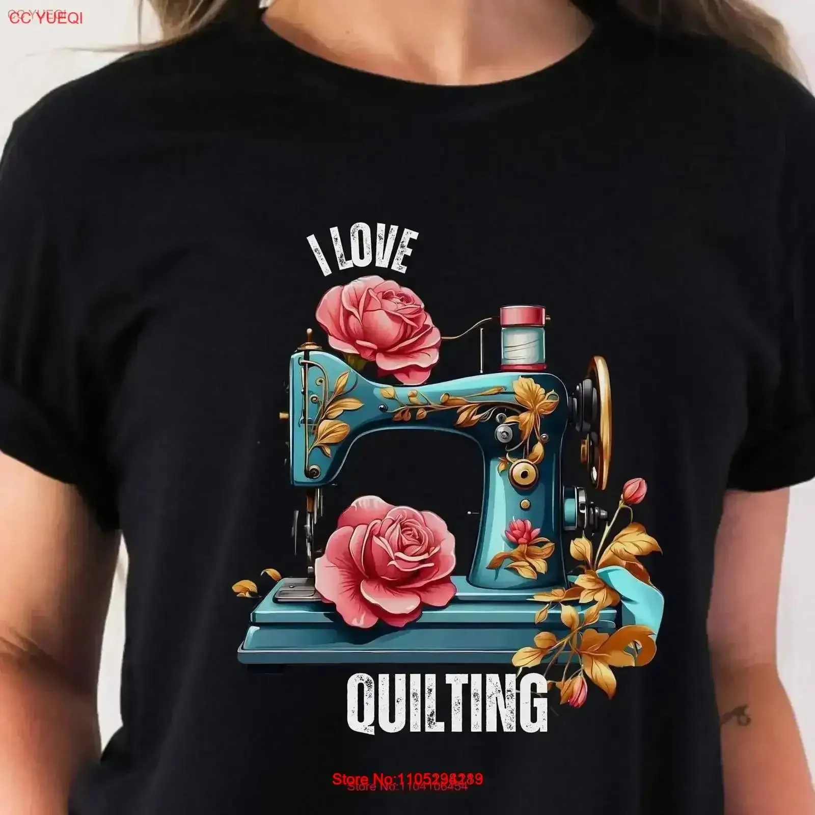 Фото Винтажная футболка для швейной машины I Love Quilting Funny Sew Lover For Sewer Quilter Washed Breathable homme Casual vintage Washed №1