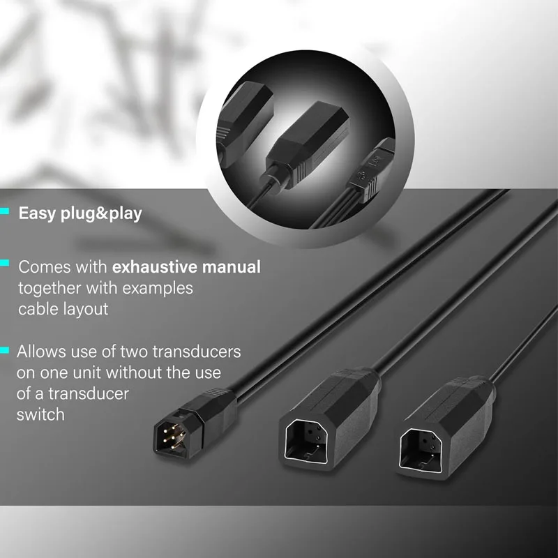 Двухлучевой разветвитель 720101-1 9 м SIDB Y 9-контактный кабель для боковой съемки