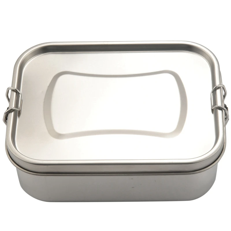 

5X Stainless Steel Bento Box Lunch Container,3-Compartment Bento Lunch Box For Sandwich And Two Sides,1400 Ml