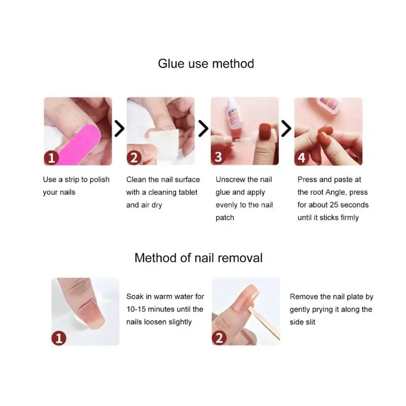 120 накладных ногтей накладные ногти французские кончики полное покрытие