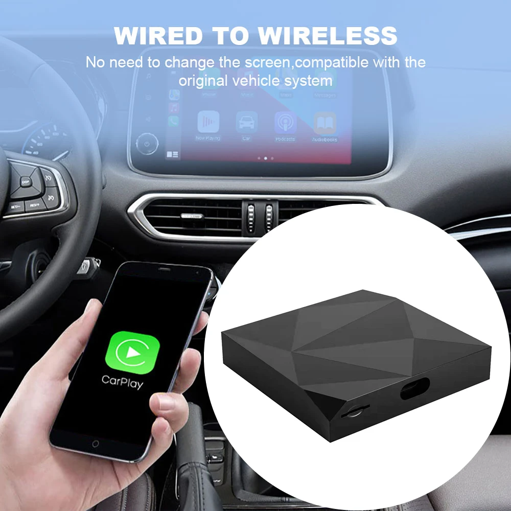 

Mini Car AI Box Convert Wired To Wireless CarPlay Dongle USB Plug and Play CarPlay Adapter AI Box Online Update for Apple iPhone