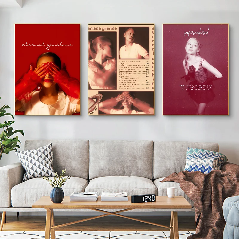 Grande Eternal Sunshine A-Ariana Singer Классический аниме-плакат с бумажным принтом для дома