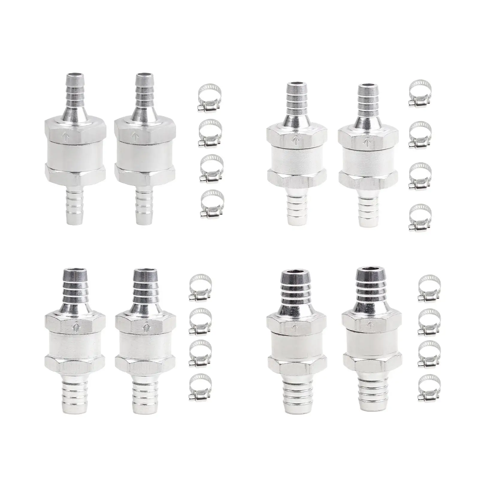 

2 Pieces Non Return Check Valve No Return Check Valve Aluminum Alloy Car Parts for Gasoline Automotive Truck Motorcycle Car