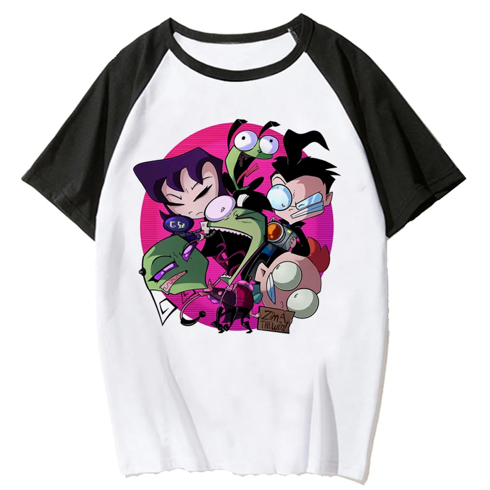 Футболка Invader Zim женская дизайнерская японская футболка Y2K одежда из японского