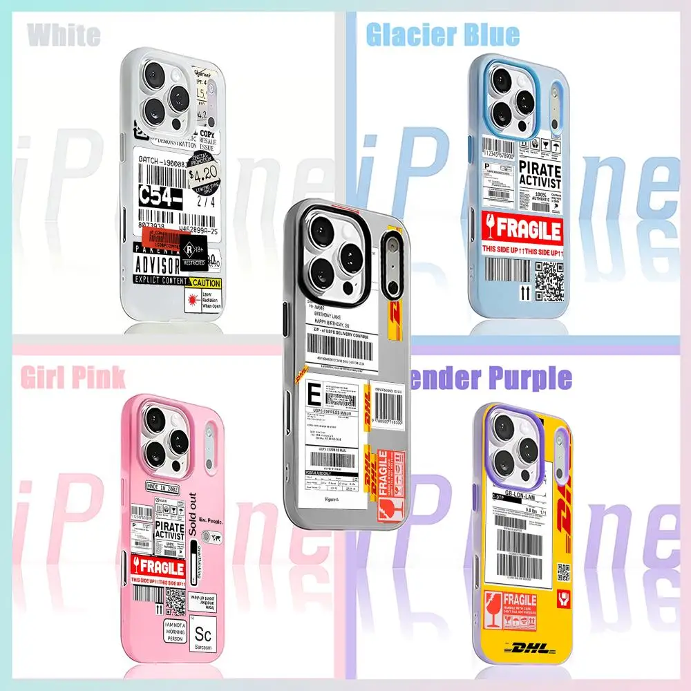 Фото Чехол D-Dhl Express Label для iPhone 17 Air, 16, 15, 14, 13, 12, 11 Pro Max Plus, черный, 2-в-1, гелевый чехол №2
