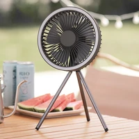 multifunctional air cooling fan with night light usb chargeable desk tripod stand outdoor camping tent lamp hanging light fan