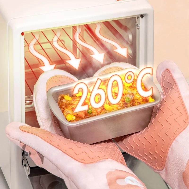 

Insulation Silicone Gloves Anti-scalding Thickening Heat-resistant Microwave Oven Gloves Kitchen Oven Baking Tools Supplies