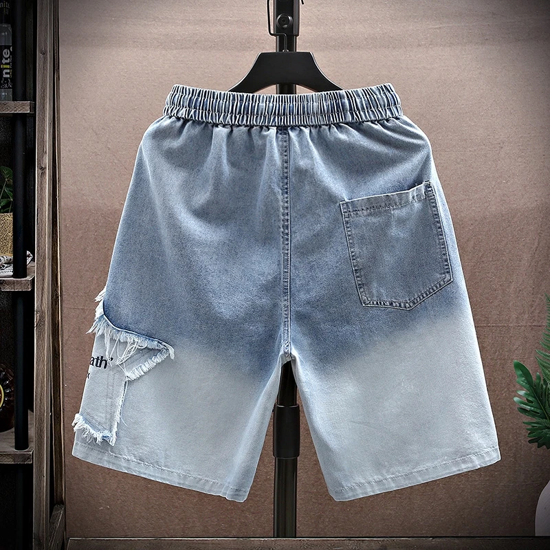 Men's Summer Wide Leg Denim Shorts New Casual Straight Short Loose Jeans Male Fashion Brand Clothes Women Denim Shorts