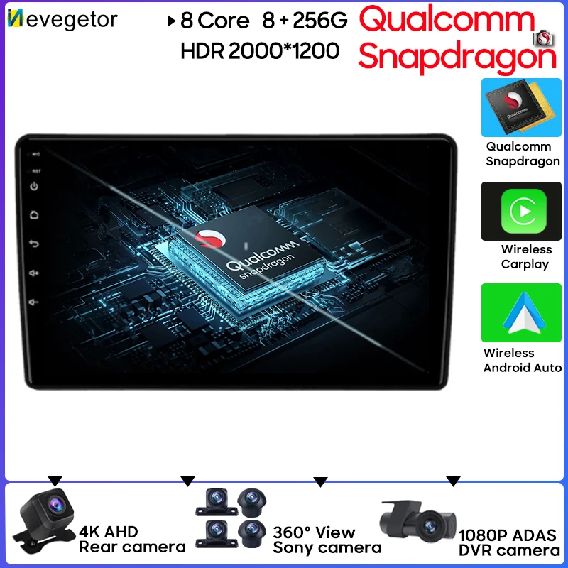 

Автомагнитола для Ford Escape 1 2000 - 2007 с сенсорным экраном 9 дюймов, мультимедийный видеоплеер, навигатор GPS, Android 13, 2din, без DVD