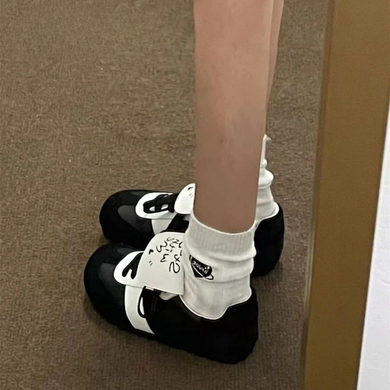 SHANPA Cute Puff Женская повседневная обувь из искусственной кожи с круглым носком