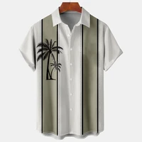 2022 loose breathable mens hawaiian shirt retro mens shirts fashion casual short sleeve european size shirt foe men lapel top
