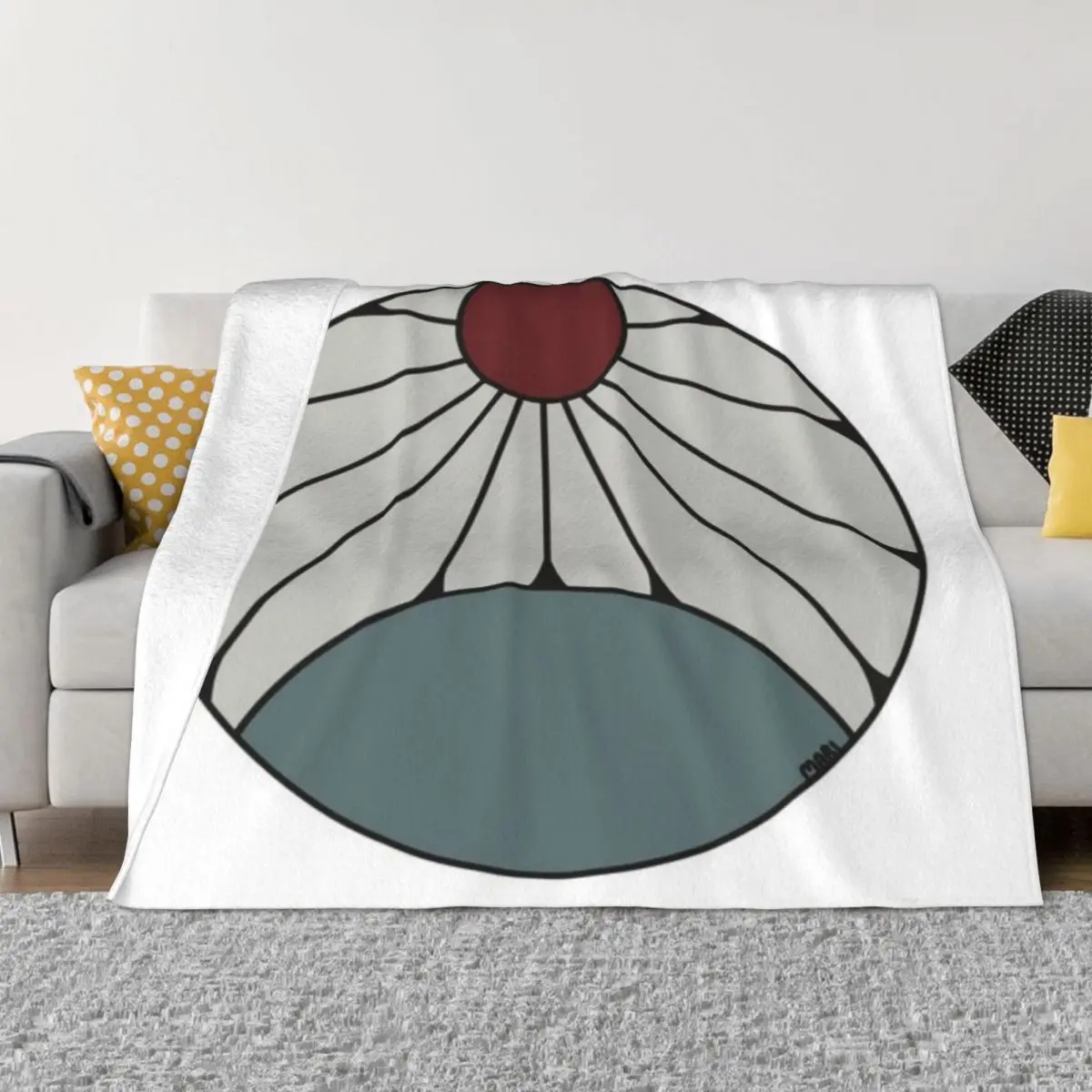 Ультрамягкое одеяло из микрофлиса Hanafuda Sun