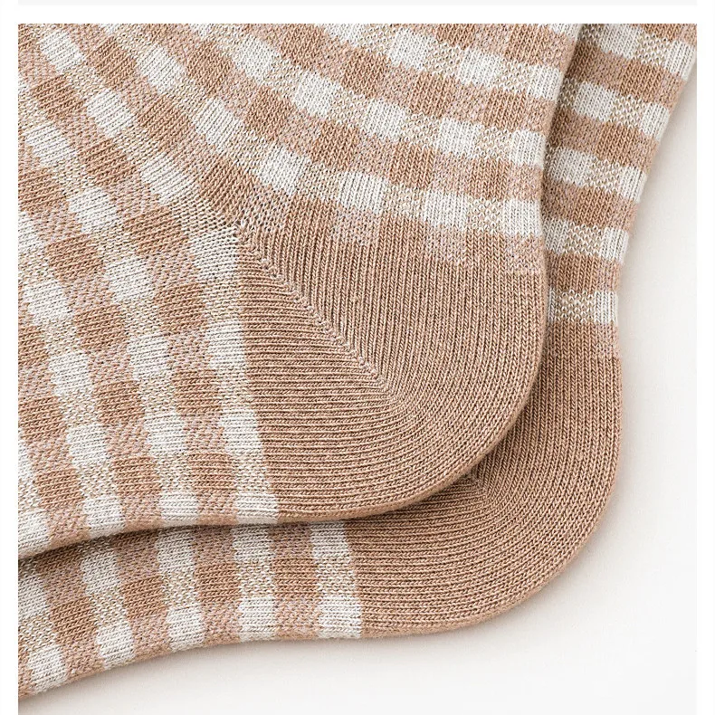 Yasuk All Season Winter Women's Fashion Sport Soft Print Plaid All-Match Lovely Girl Casual Comfortable Mid-high Socks 3Pcs Bear