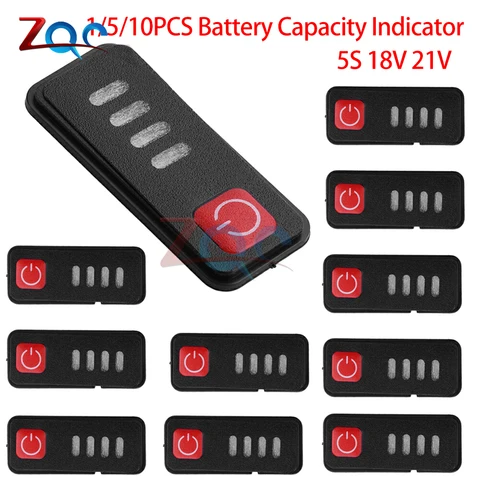 Gaqqee Модуль индикатора емкости аккумулятора 5S 18V 21V
