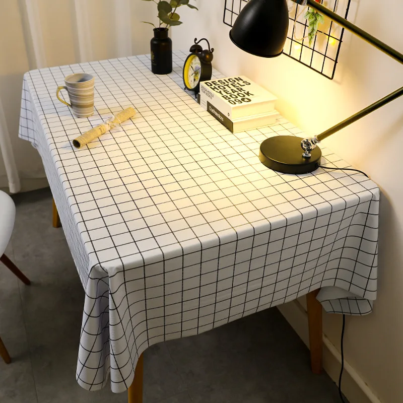 

Tablecloth Waterproof and Oil-proof Wash-free Rectangular Tablecloth Coffee Table PVC Square Tablecloth Serviette Table