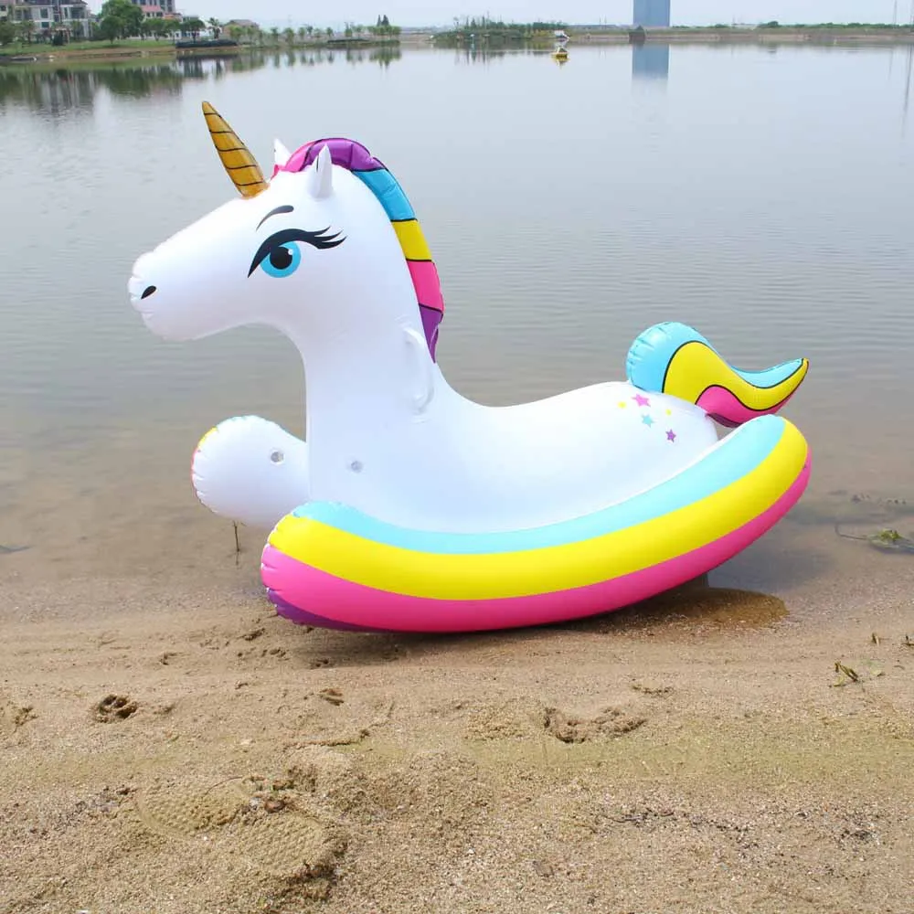 Гигантский Единорог плавающее кольцо для бассейна надувной матрас круг поплавок