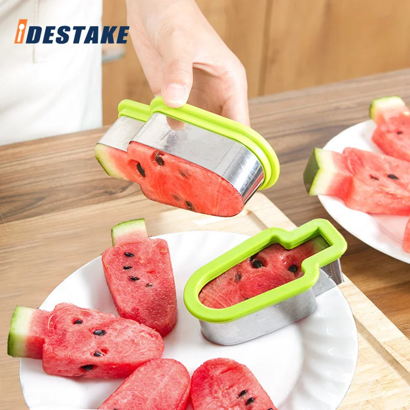 

Watermelon Cutter Stainless Steel Kitchen Sandwich Cutter Fruit Slicer Watermelon Kitchen Gadgets Salad Fruit Slicer Cutter Tool