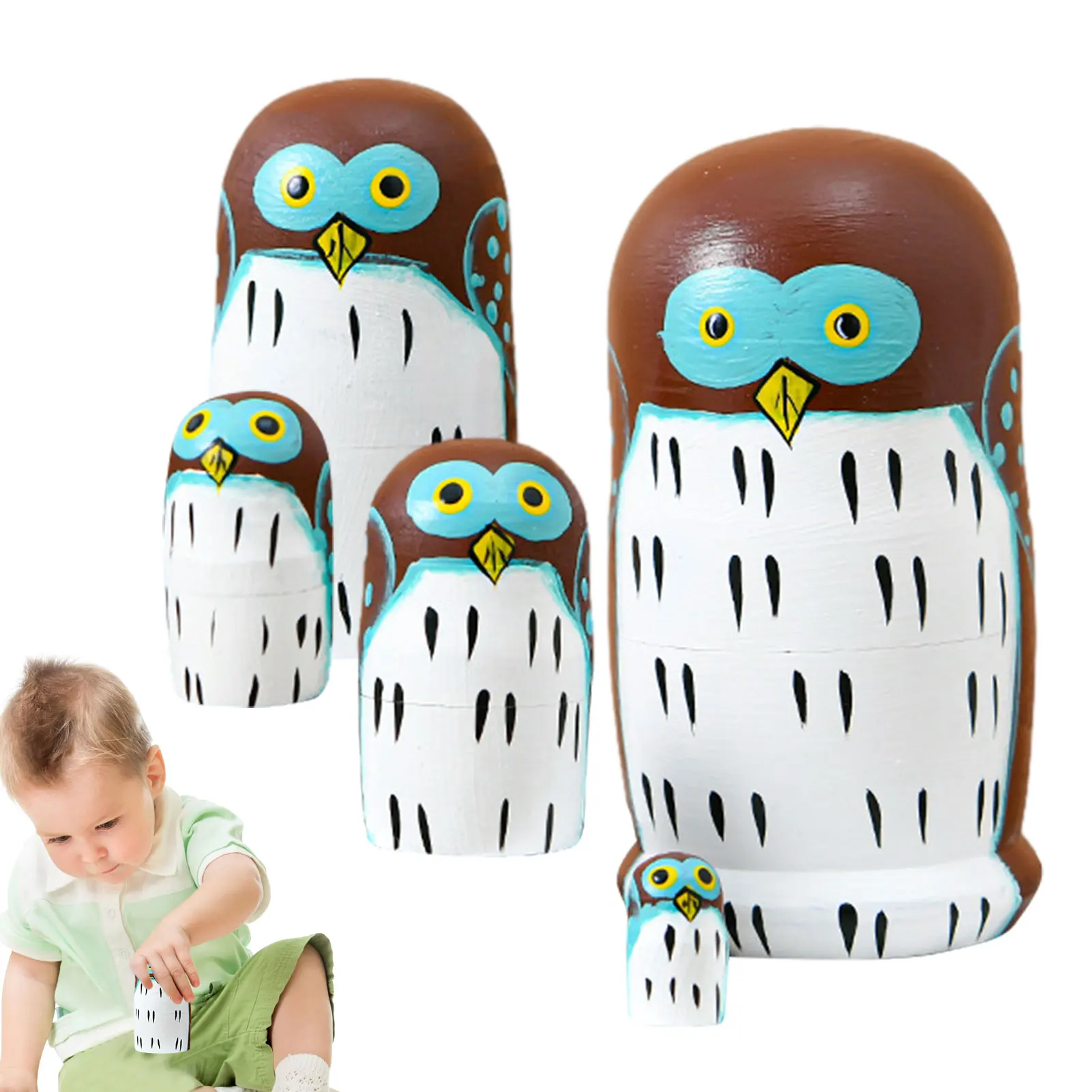 

Wooden Russian Nesting Dolls Russian Nesting Dolls Owl Handmade Russian Matryoshka Dolls Collectible Gift Nesting Dolls For Kids