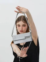 gradient silver quadrel bag ins underarm bag niche designer brand woman clutch bag handbags women bags