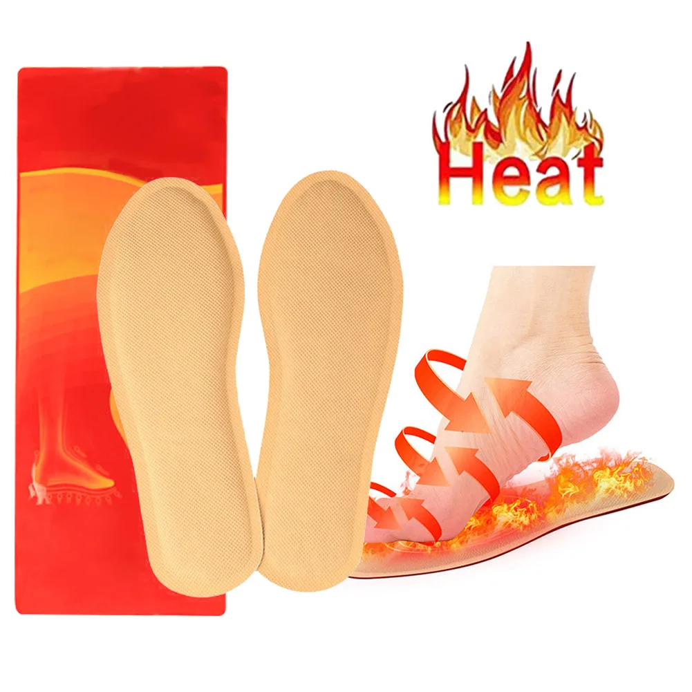

1Pair Winter Disposable Heated Insoles 12-Hour Self-Heating Breathable Foot Warmer Long Lasting Heating Shoes Pads For Men Women