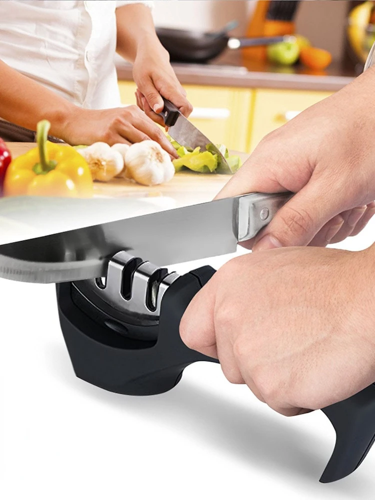 

Household Three-Slot Handle Sharpener Fast Kitchen Knife Sharpening Sharpedge Grinding Machine