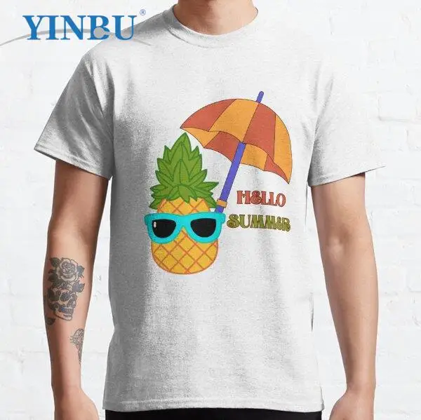 

HELLO SUMMER print t shirts High quality Graphic Tee