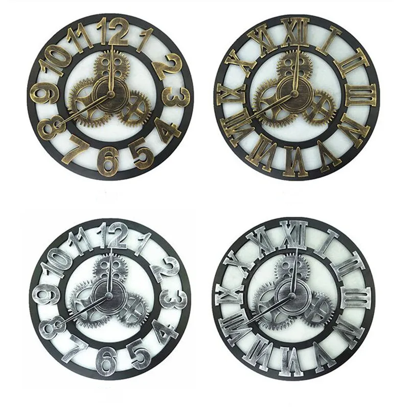 Настенные часы в европейском ретро стиле Простые индивидуальные Креативные Часы