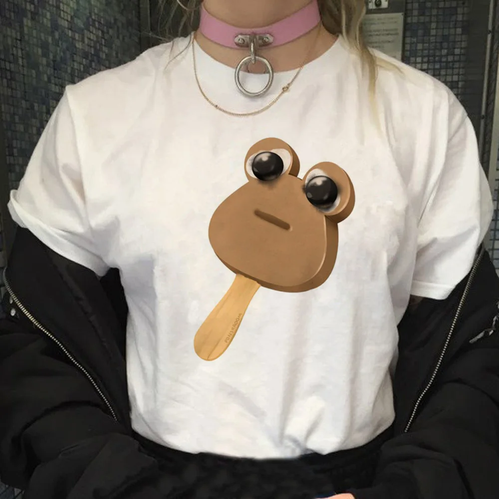 Женская смешная комиксная футболка Pou аниме одежда