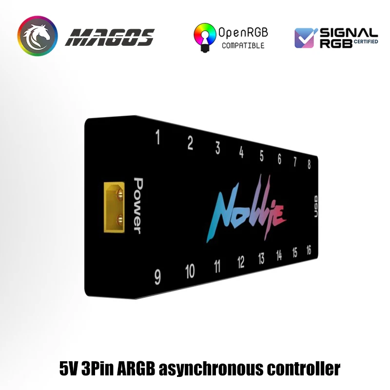Фото Nollie Signal-RGB, концентратор управления RGB с программным обеспечением OpenRGB, асинхронный контроллер 5 В, 3 контакта для управления светодиодной подсветкой компьютерного шкафа №5