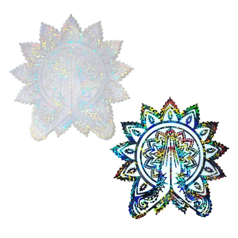 Голографическая силиконовая форма из смолы лотосы пальмы декоративная