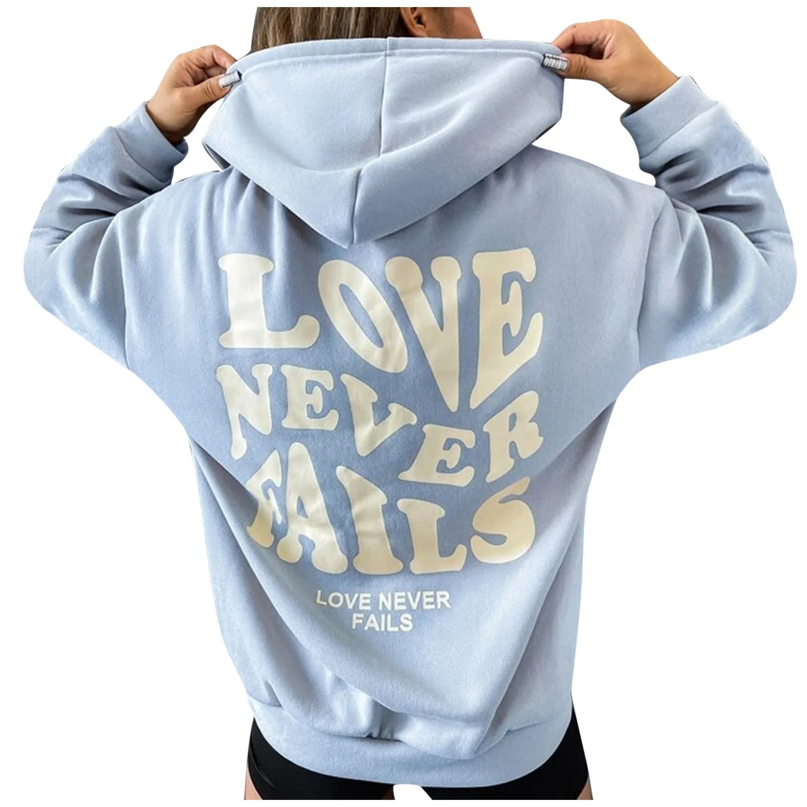

Fall Winter Women Letter Sweatshirts Oversized Loose Pullover Hoodie Female Casual Cotton Hoodies