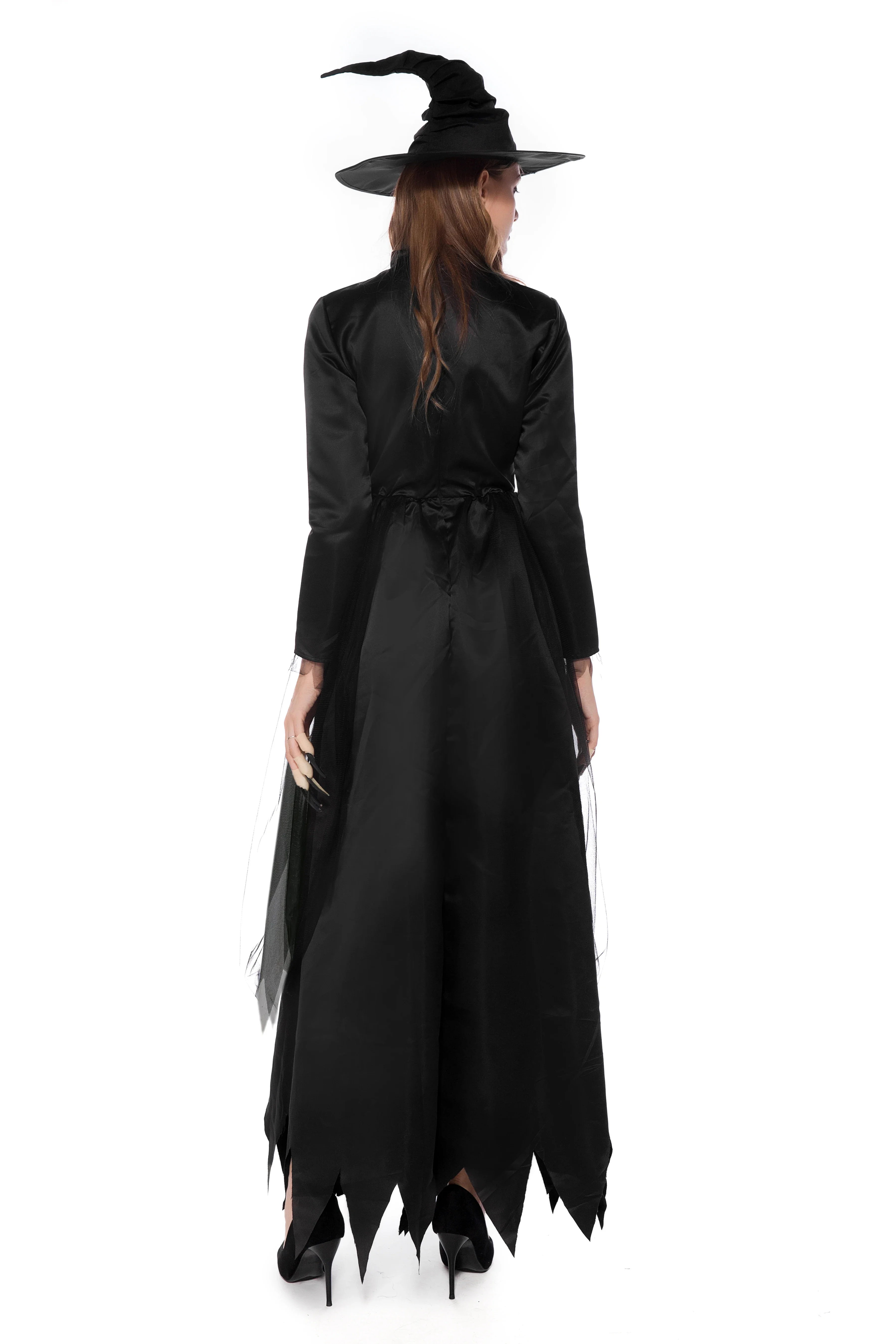 Костюм ведьмы на Хэллоуин для женщин и взрослых сексуальное черное волшебничное