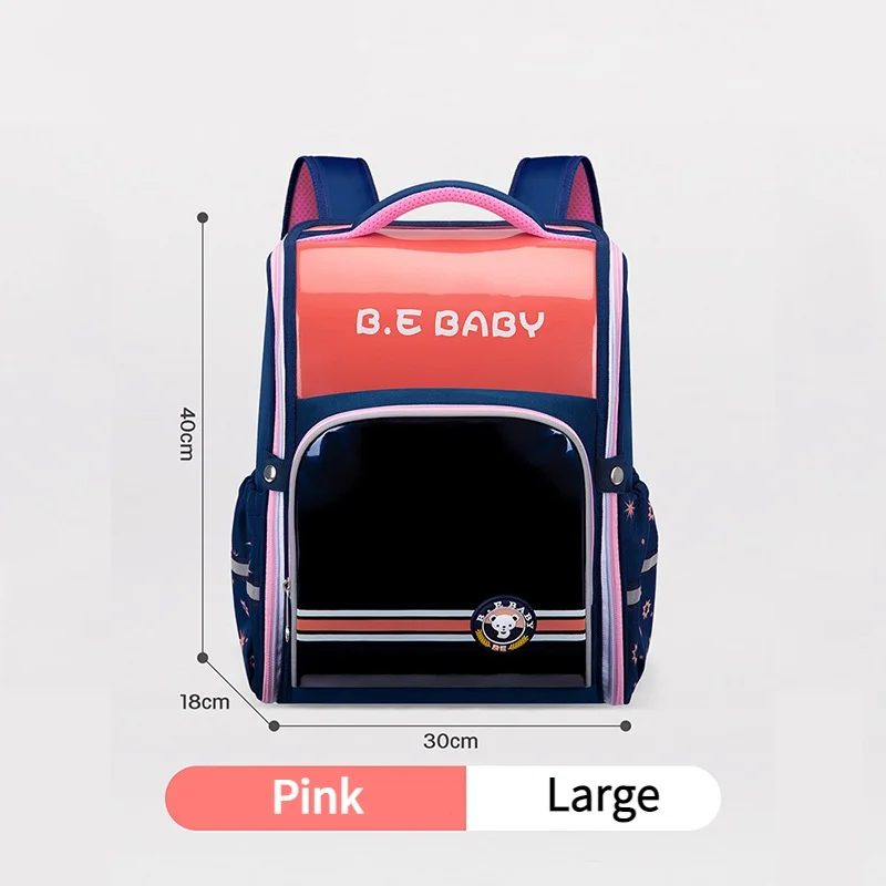 British Style Grade 1-3-6 Girl Boy Waterproof Schoolbags for Students New Children Fashion Panelled Backpacks Large Capacity Hot