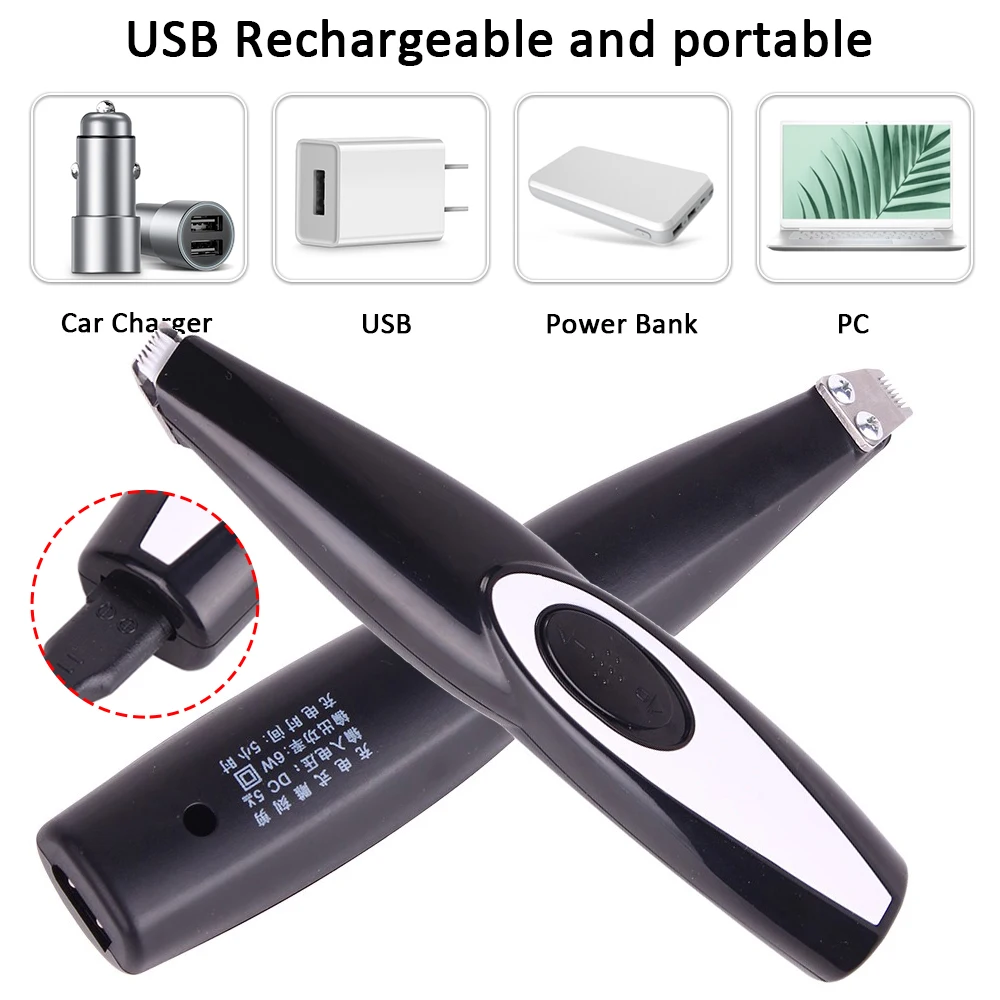 Аккумуляторная машинка для стрижки домашних животных USB-триммер собак и кошек