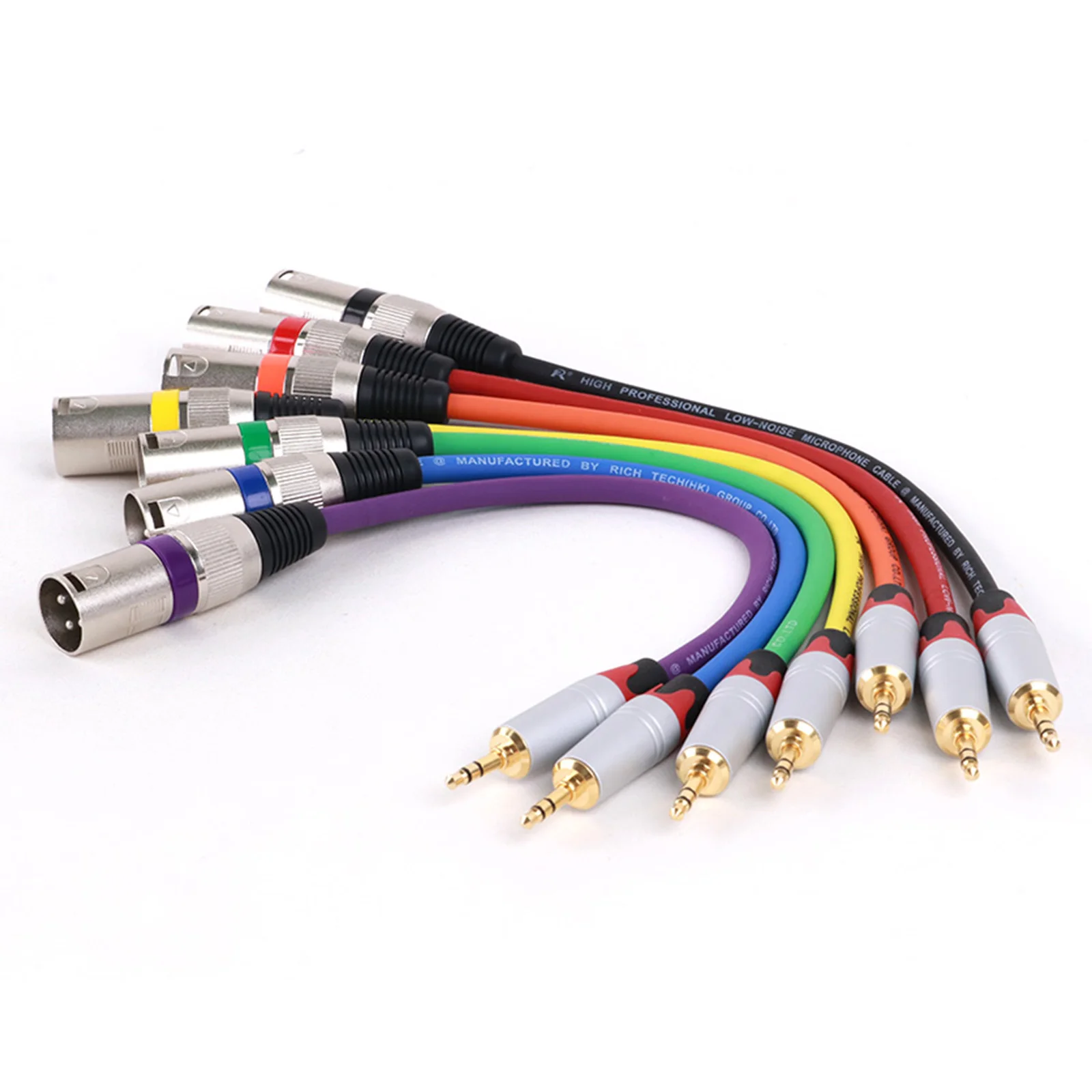Фото GuerGuo 3,5 мм TRS штекер к 3Pin XLR кабель гнездо/штекер к профессиональному аудиокабелю микрофон динамик звуковые консоли 0,3 м-25 м №5