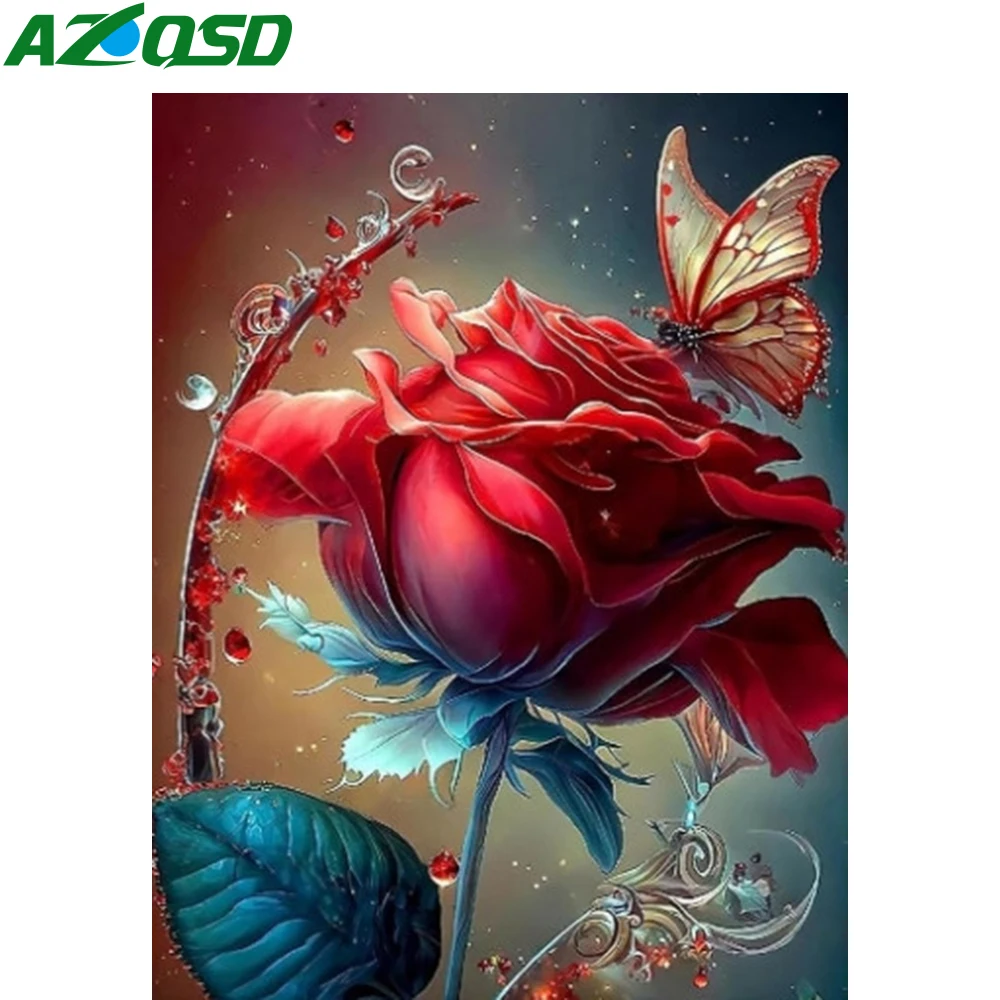 Azqsd Алмазная Картина Полная Круглая Квадратная Форма Бриллианта 5d Ручная Работа