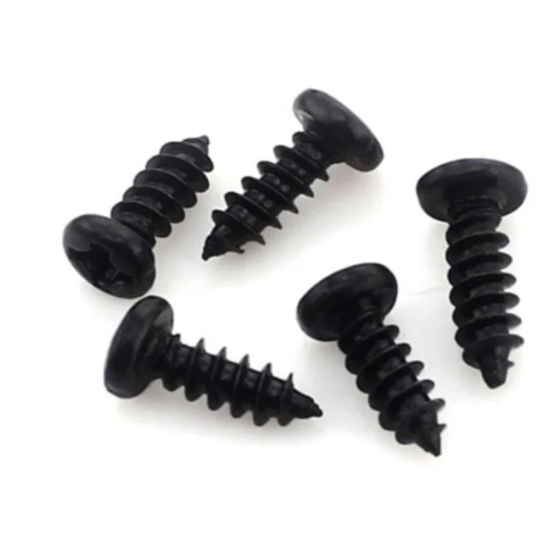 1000PCS M2.3*3/4/5/6/8/10/12/14 2.3mm black micro electronic screw cross recessed phillips round pan head self tapping | Строительство