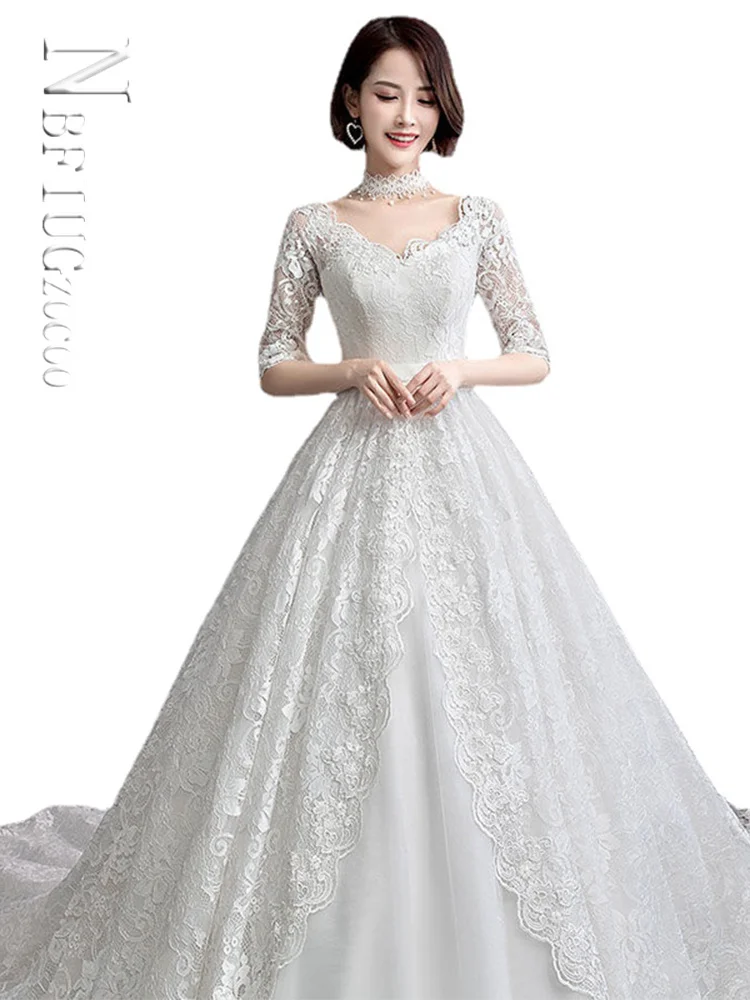 

V Neck Wedding Dress Slim Bandage Sexy Party Adult Ceremony Wedding Bridal